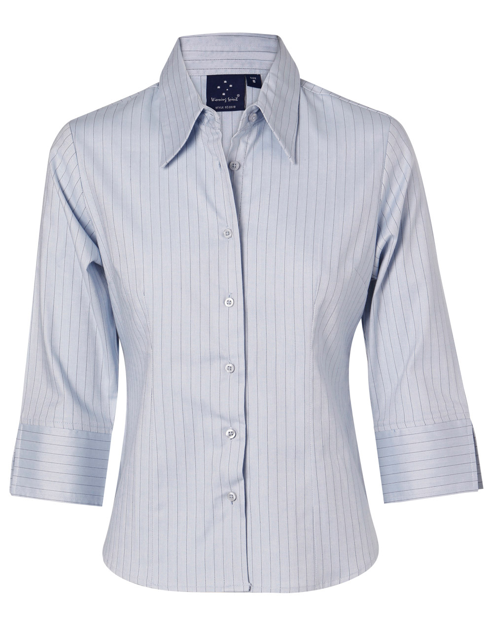 Ladies' 3/4 Sleeve Stretch Stripe Shirt - Image 4
