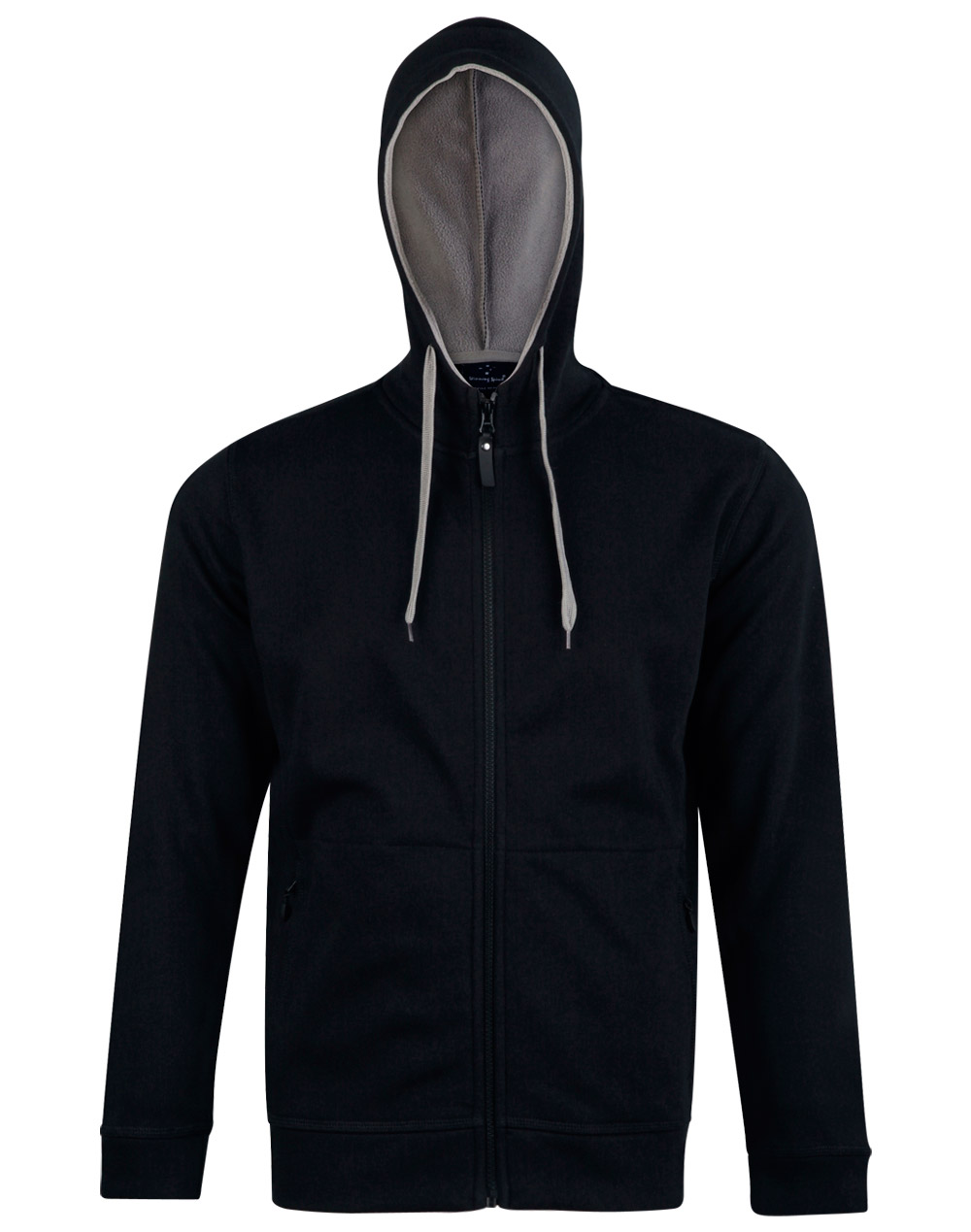 Men's Full Zip Contrast Fleece Hoodie - Image 4