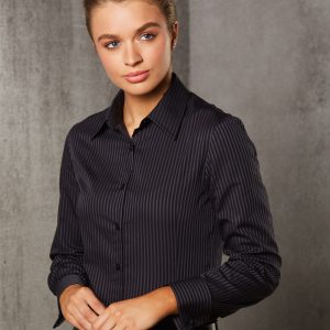 Women's Dobby Stripe Long Sleeve Shirt