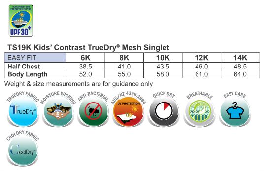 Kid's truedry contrast mesh singlet - Image 16